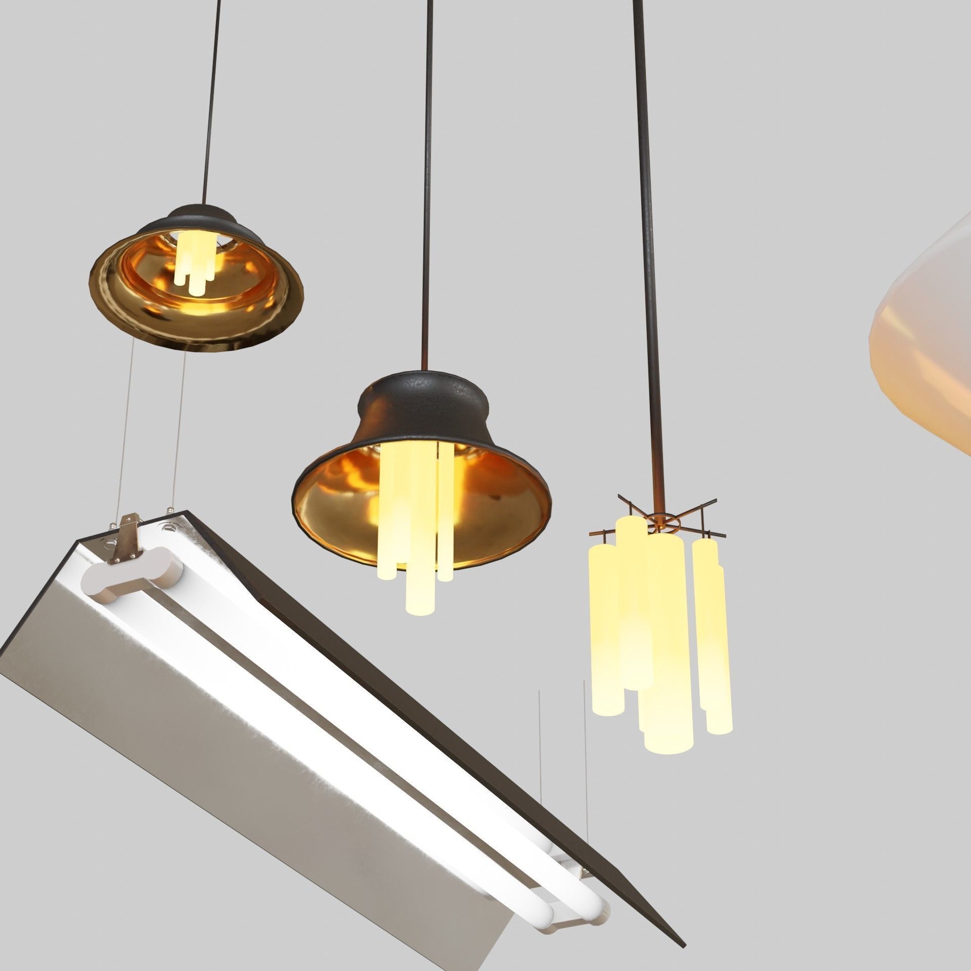 Ceiling lights package over 30 lights  3D model_6