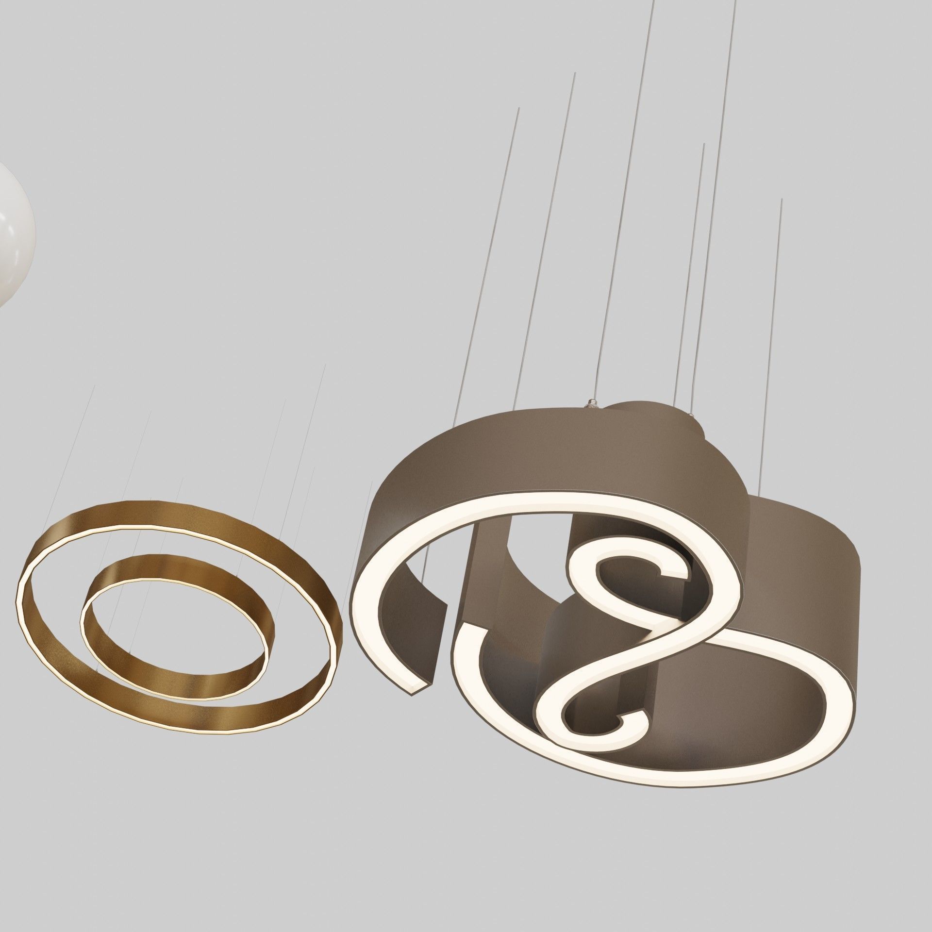 Ceiling lights package over 30 lights  3D model_11