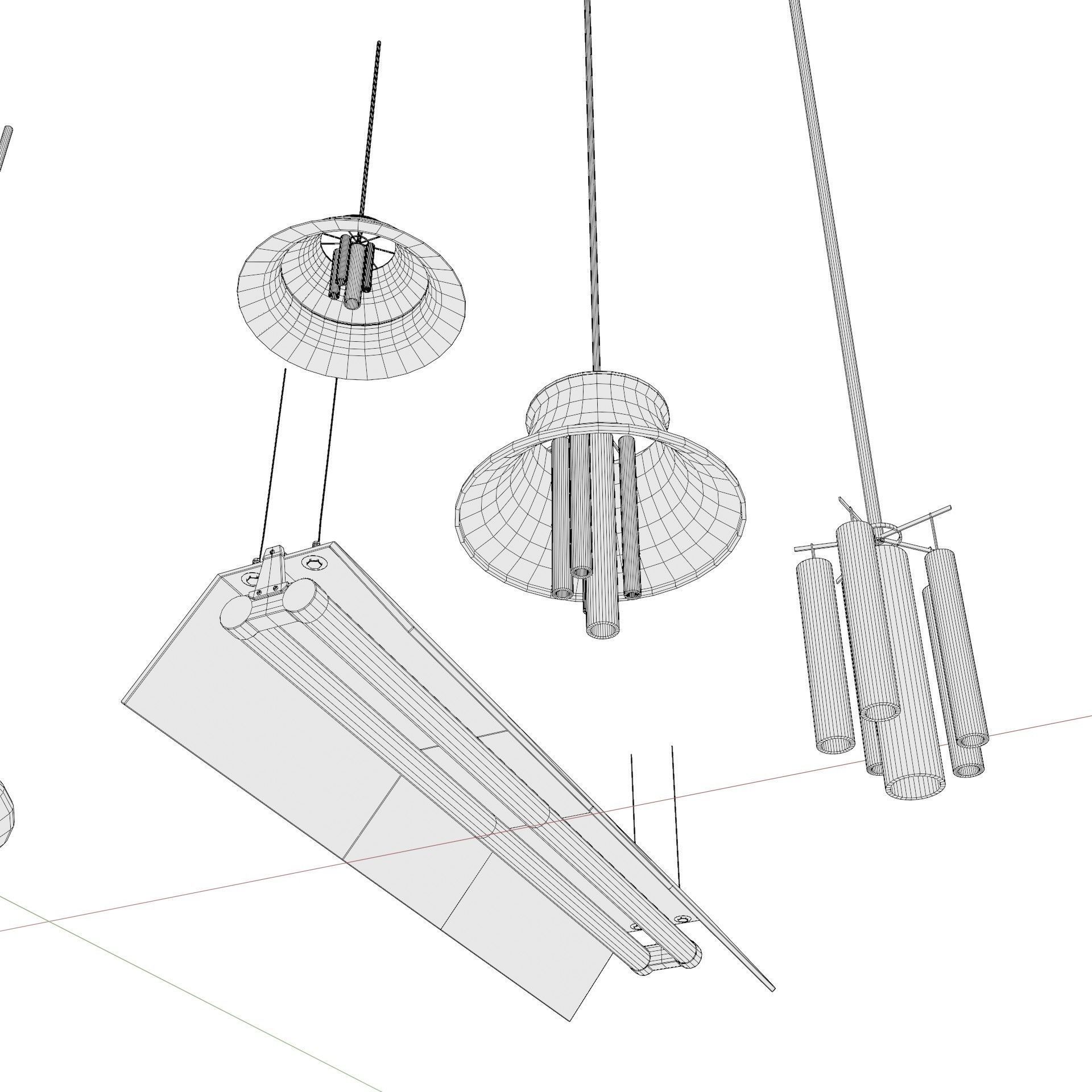 Ceiling lights package over 30 lights  3D model_16