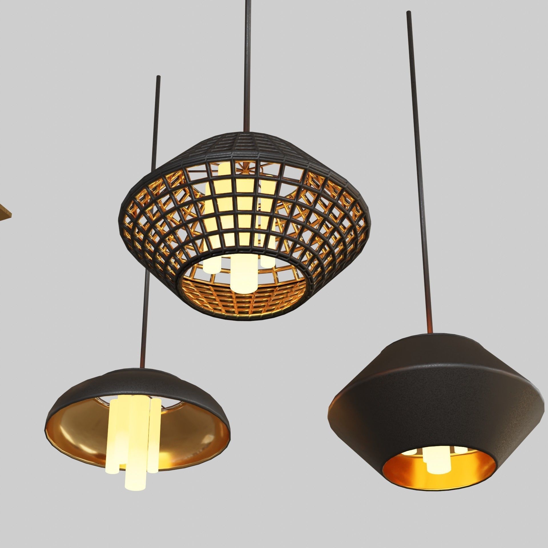 Ceiling lights package over 30 lights  3D model_5