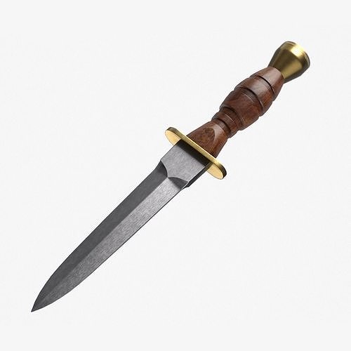 Florin Knife WW2 cleaned Low-poly 3D model