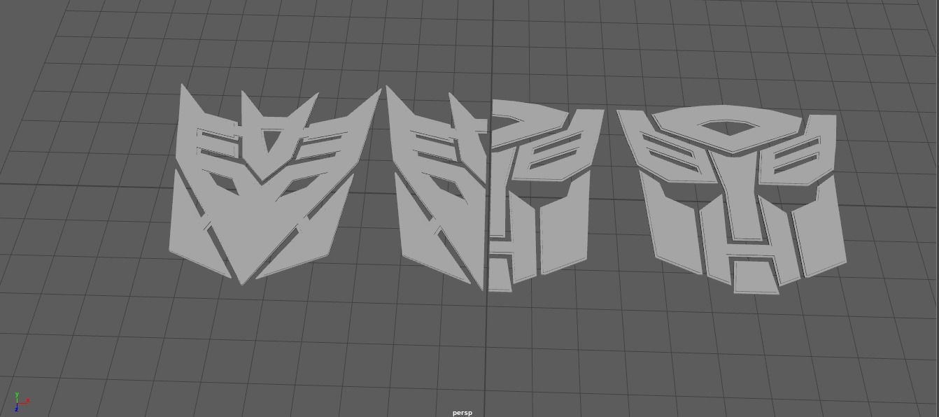 Transformer emblem Low-poly 3D model_2