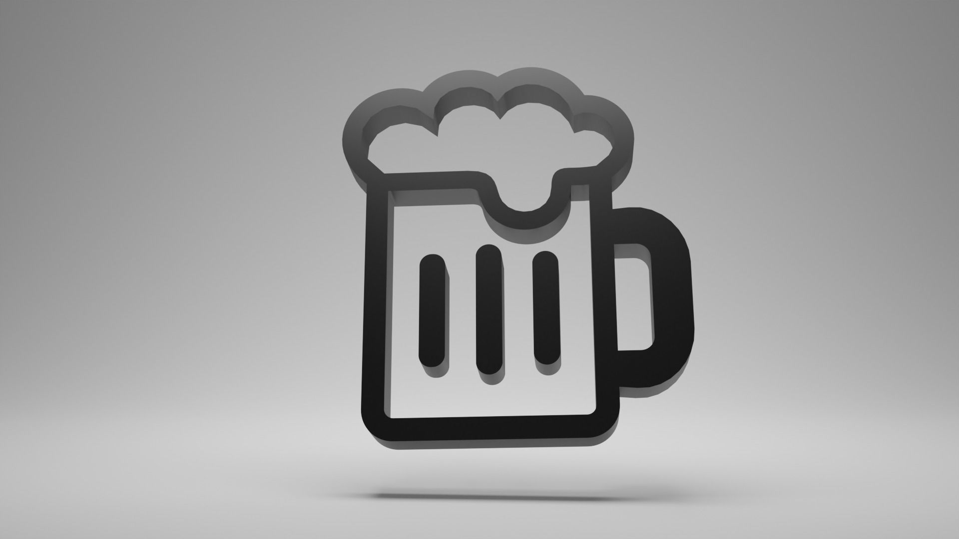 Icon Beer 3D model_2