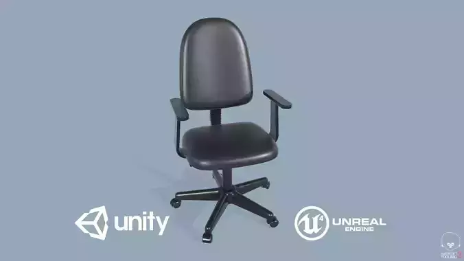 Office Chair Low-poly 3D model