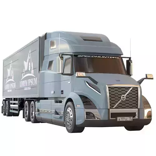 Volvo VNL Vinyl 760 Blue Tractor Truck