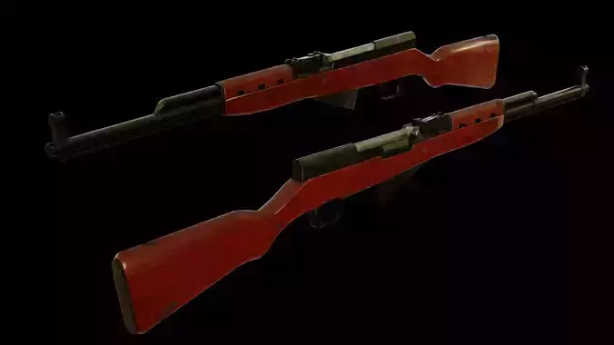 SKS Carabine Free low-poly 3D model