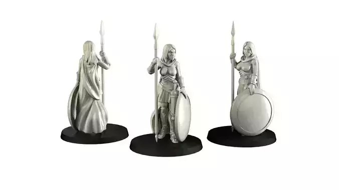 Oplite Girl 3D print model