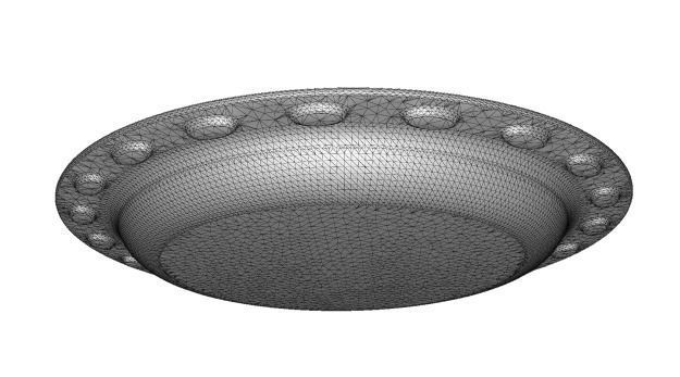 Antique Copper Plate Low-poly 3D model_5