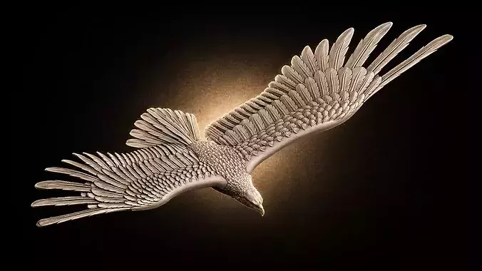 Eagle 3D Model  Realistic Flying Eagle Sculpture STL