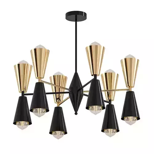 BARBELL gold chandelier