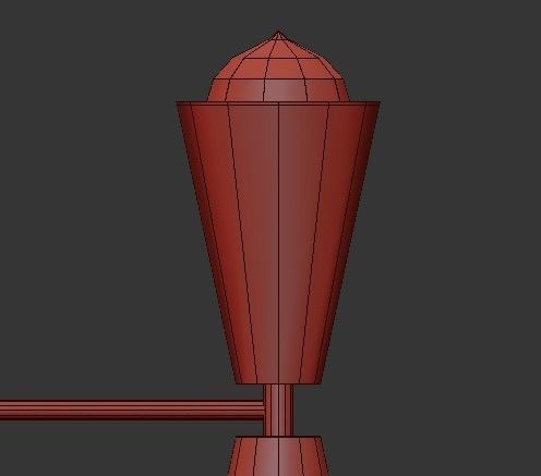 BARBELL gold chandelier 3D model_4