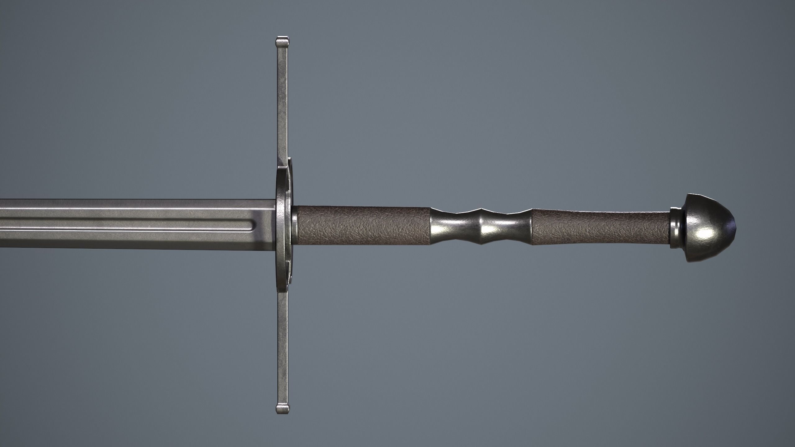 Two-handed swords Low-poly 3D model_1