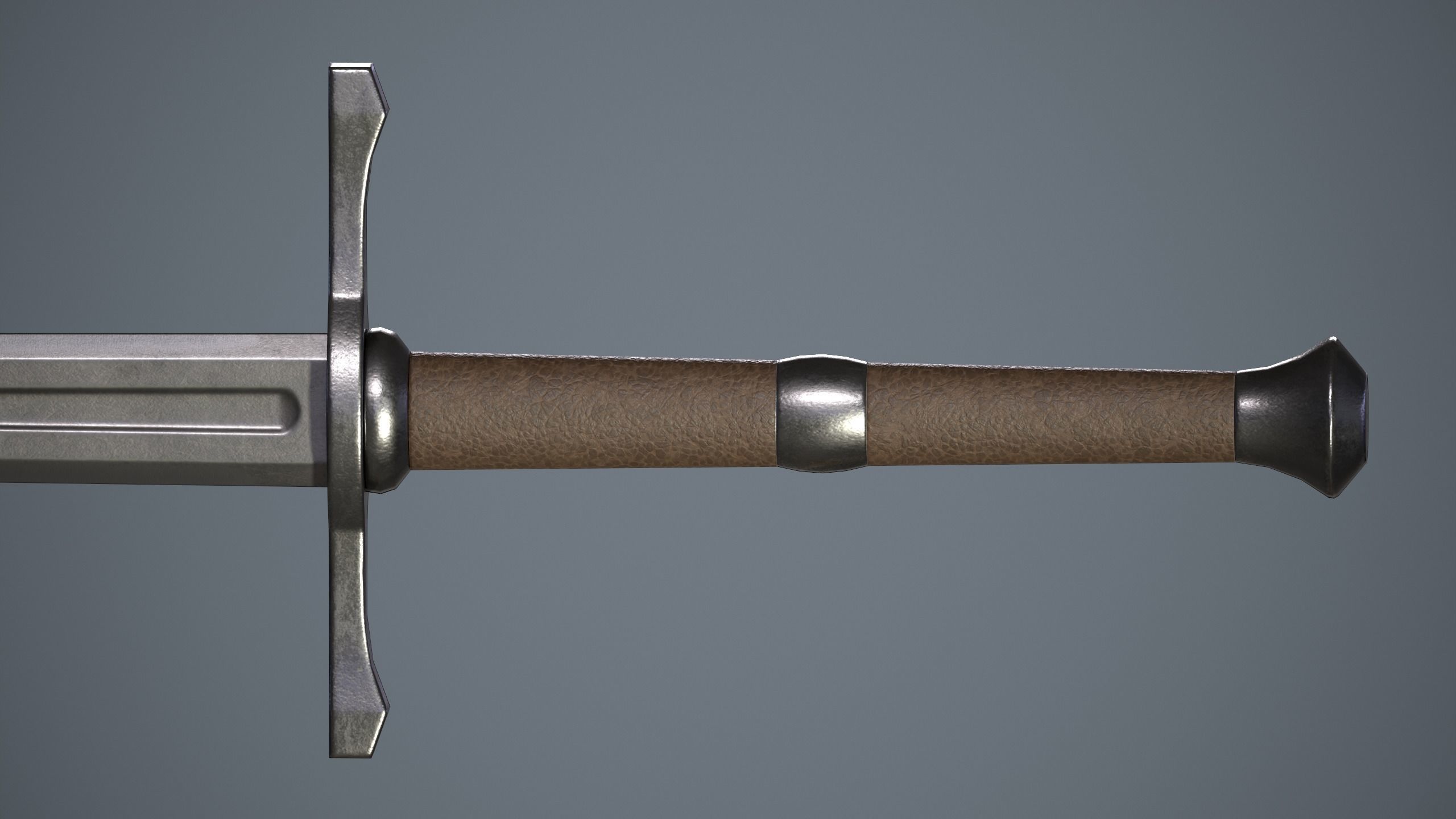 Two-handed swords Low-poly 3D model_3
