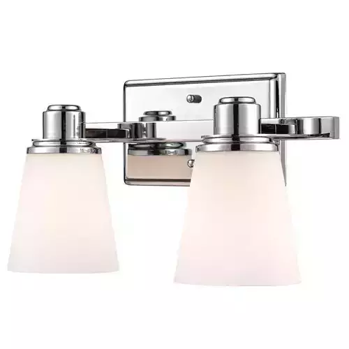 Simkins Dimmable Polished Chrome Vanity Light Free 3D model