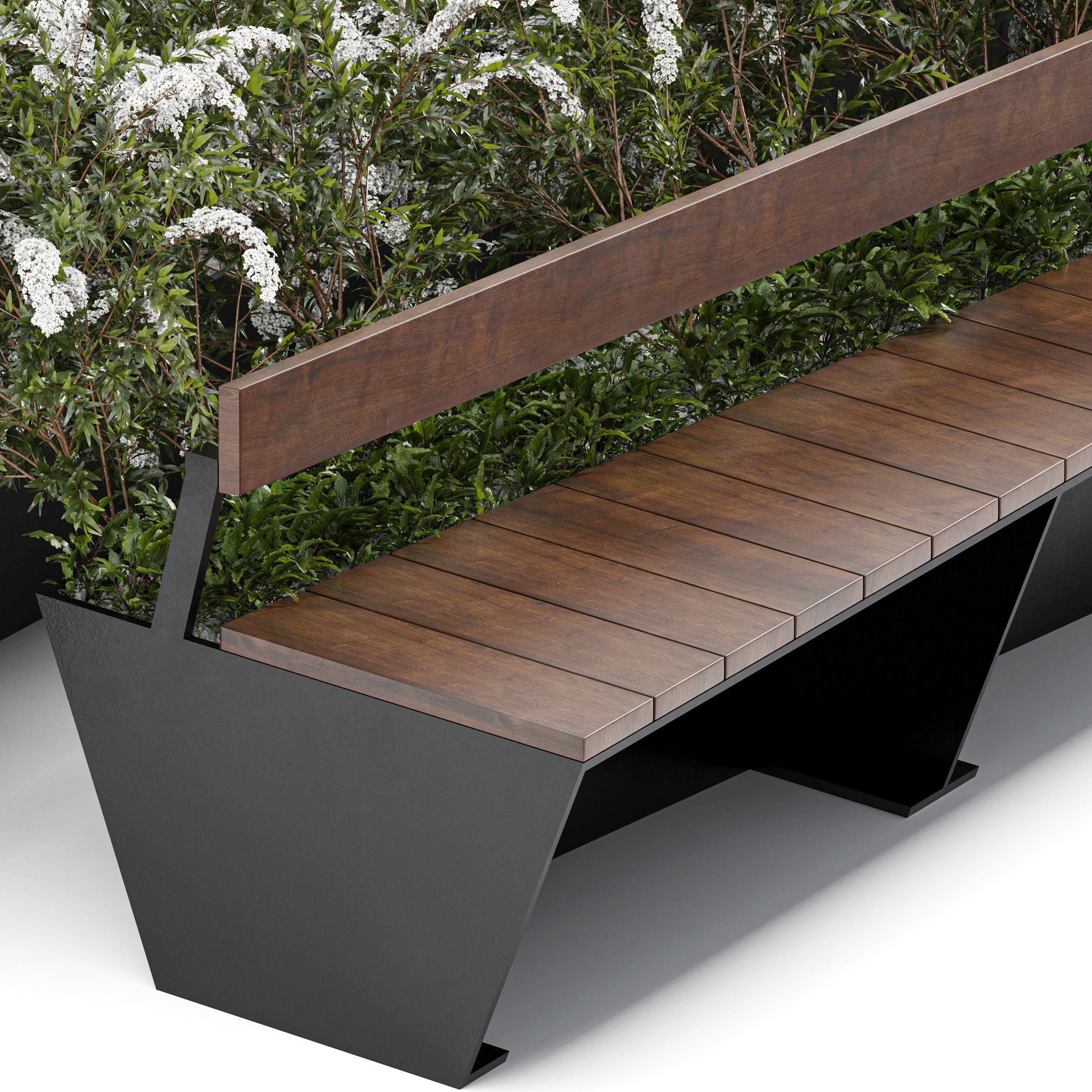Street Furniture Zano Penrose Bench01 Free 3D model_3