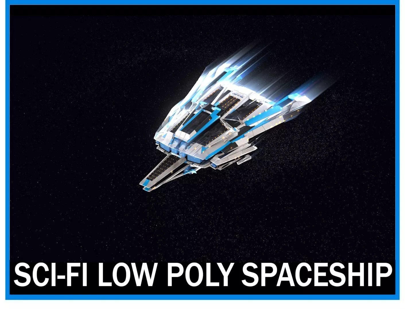 3D model Lowpoly Sci-Fi Spaceship Sci fi Space Craft 31 VR / AR / low ...