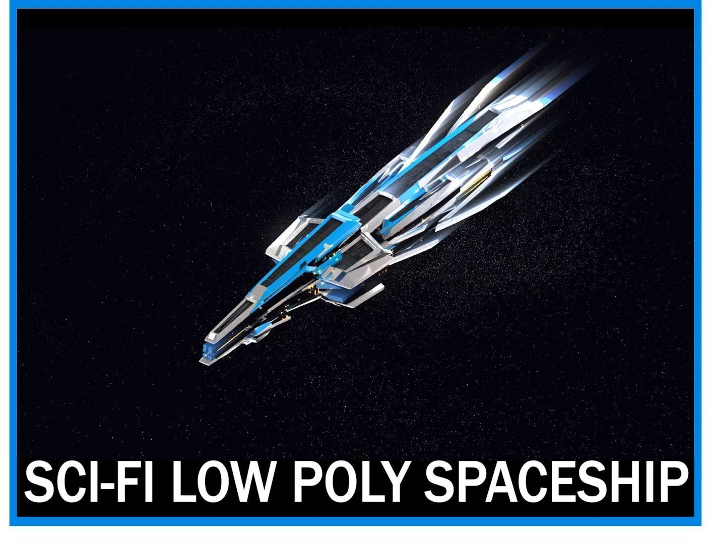 3D model Lowpoly Sci-Fi Spaceship Sci fi Space Craft 25 VR / AR / low ...