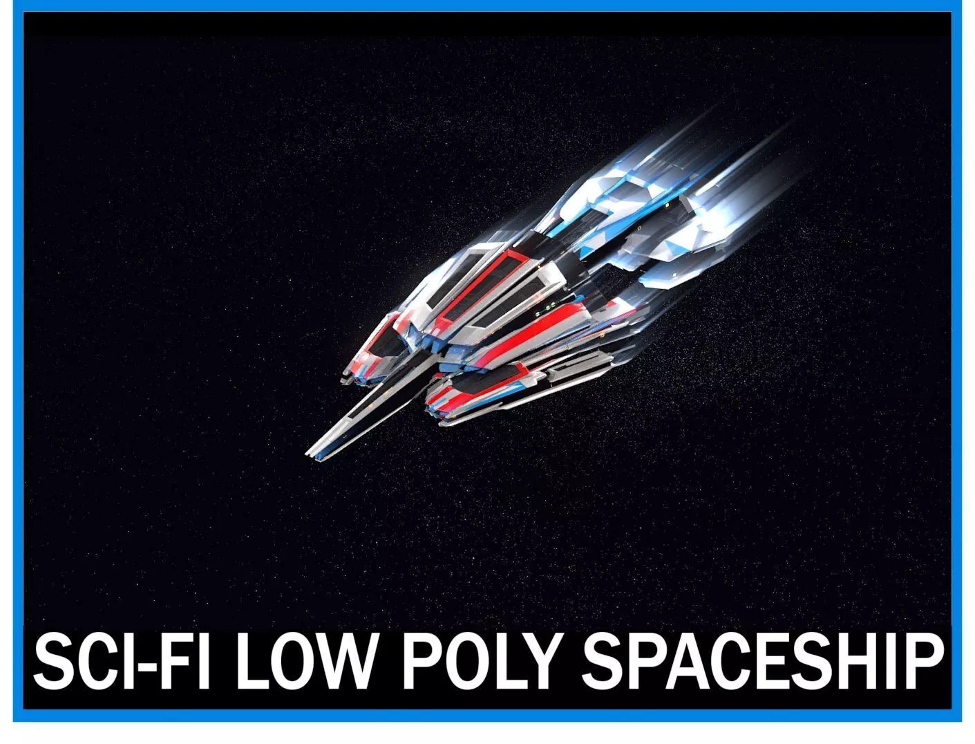 3D model Lowpoly Sci-Fi Spaceship Sci fi Space Craft 22 VR / AR / low ...