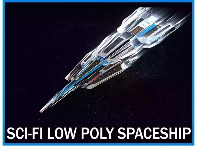 Lowpoly Sci-Fi Spaceship Sci fi Ship  Low Poly Space Craft 20