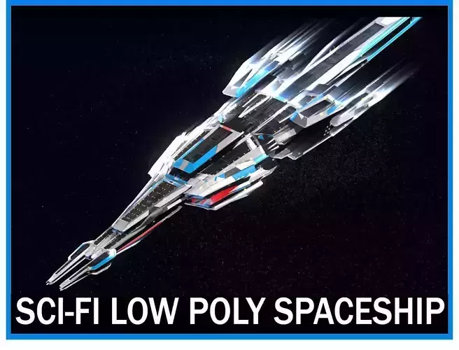 Lowpoly Sci-Fi Spaceship Sci fi Space Craft 15