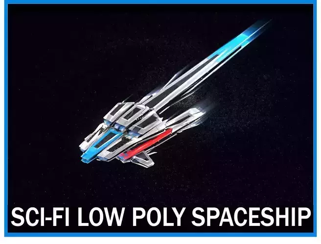 Lowpoly Sci-Fi Spaceship Sci fi Ship  Low Poly Space Craft 20 14