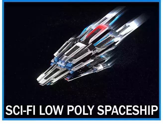 Lowpoly Sci-Fi Spaceship Sci fi Space Craft 13