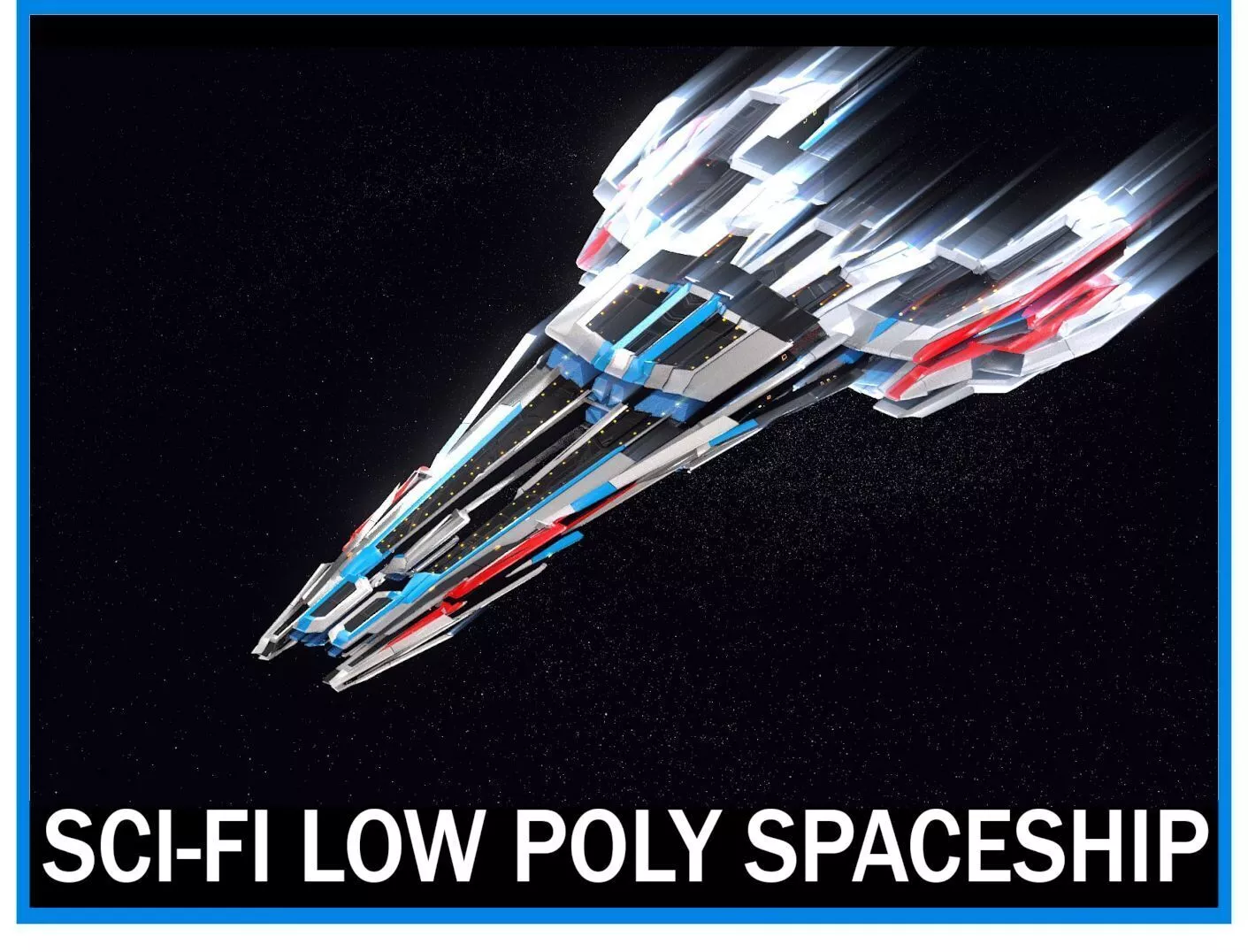 3D model Lowpoly Sci-Fi Spaceship Sci fi Space Craft 12 VR / AR / low ...