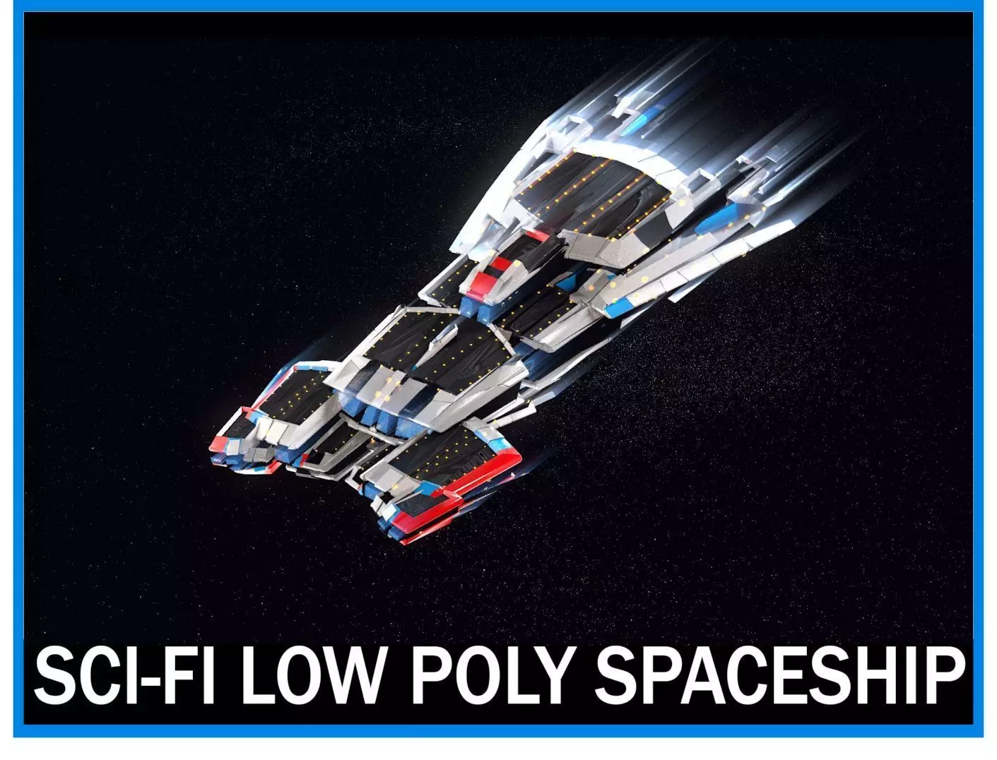 Lowpoly Sci-Fi Spaceship Sci fi Space Craft 11 Low-poly 3D model_0