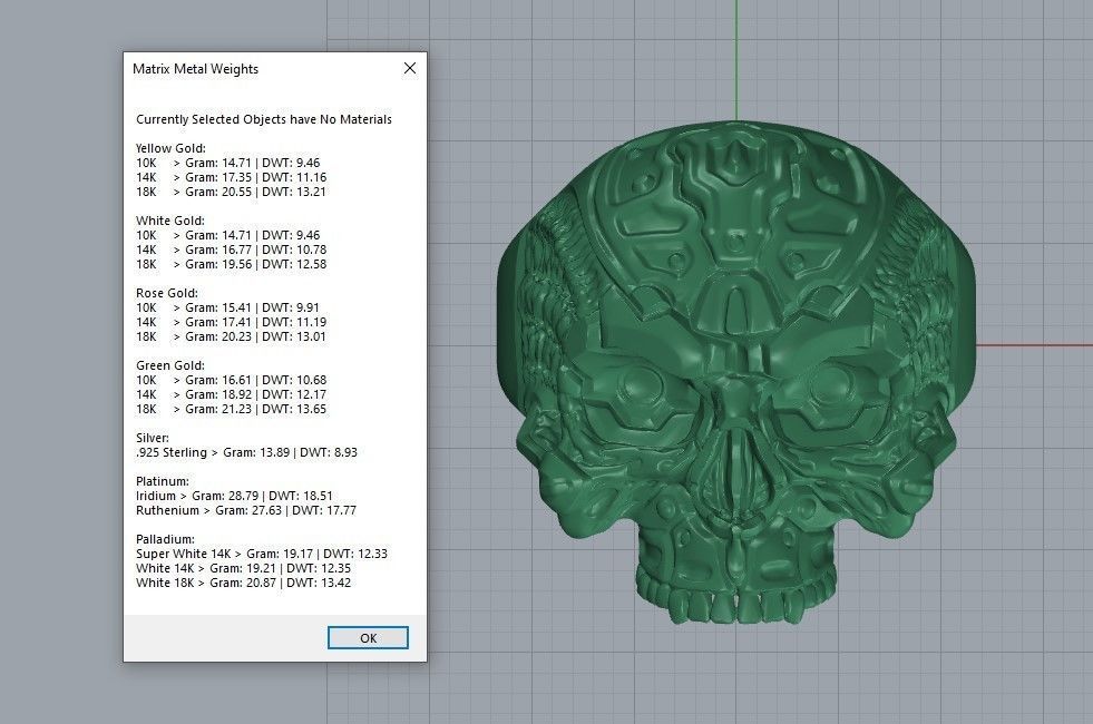 Biomechanical Skull Ring STL 3D print model_8