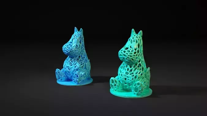 Moomin two scottish terrier figurines 3D print model