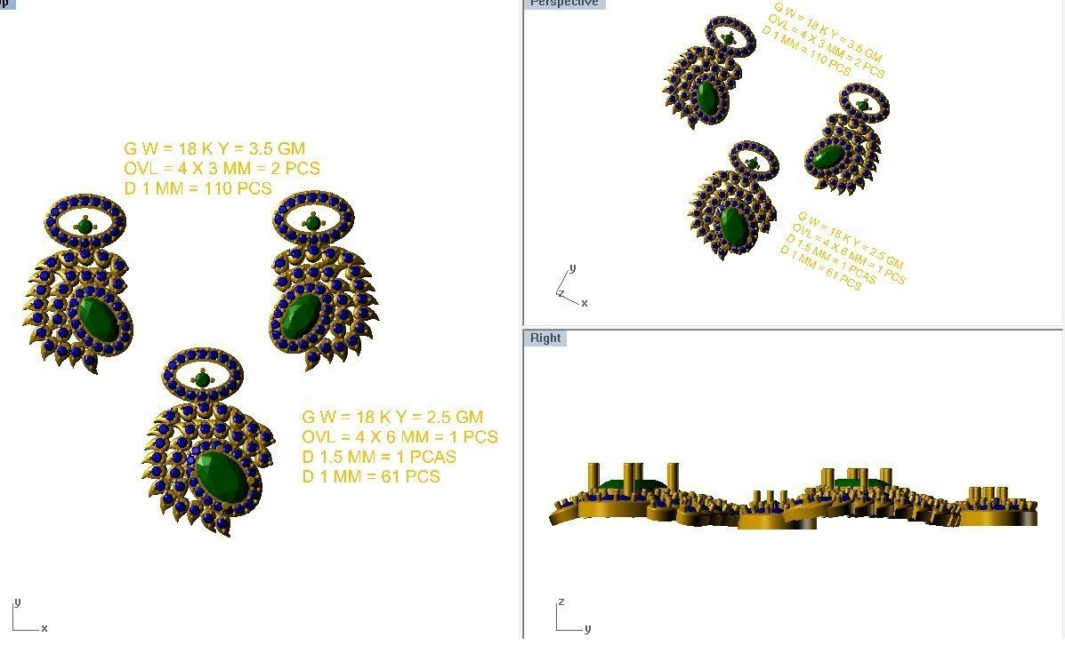 Earrings - 10 3D print model_1