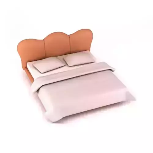 Traditional Bed With A Headboard