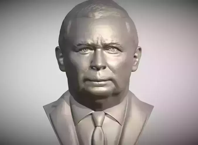 Jaroslaw Kaczynski bust for 3D printing 3D print model
