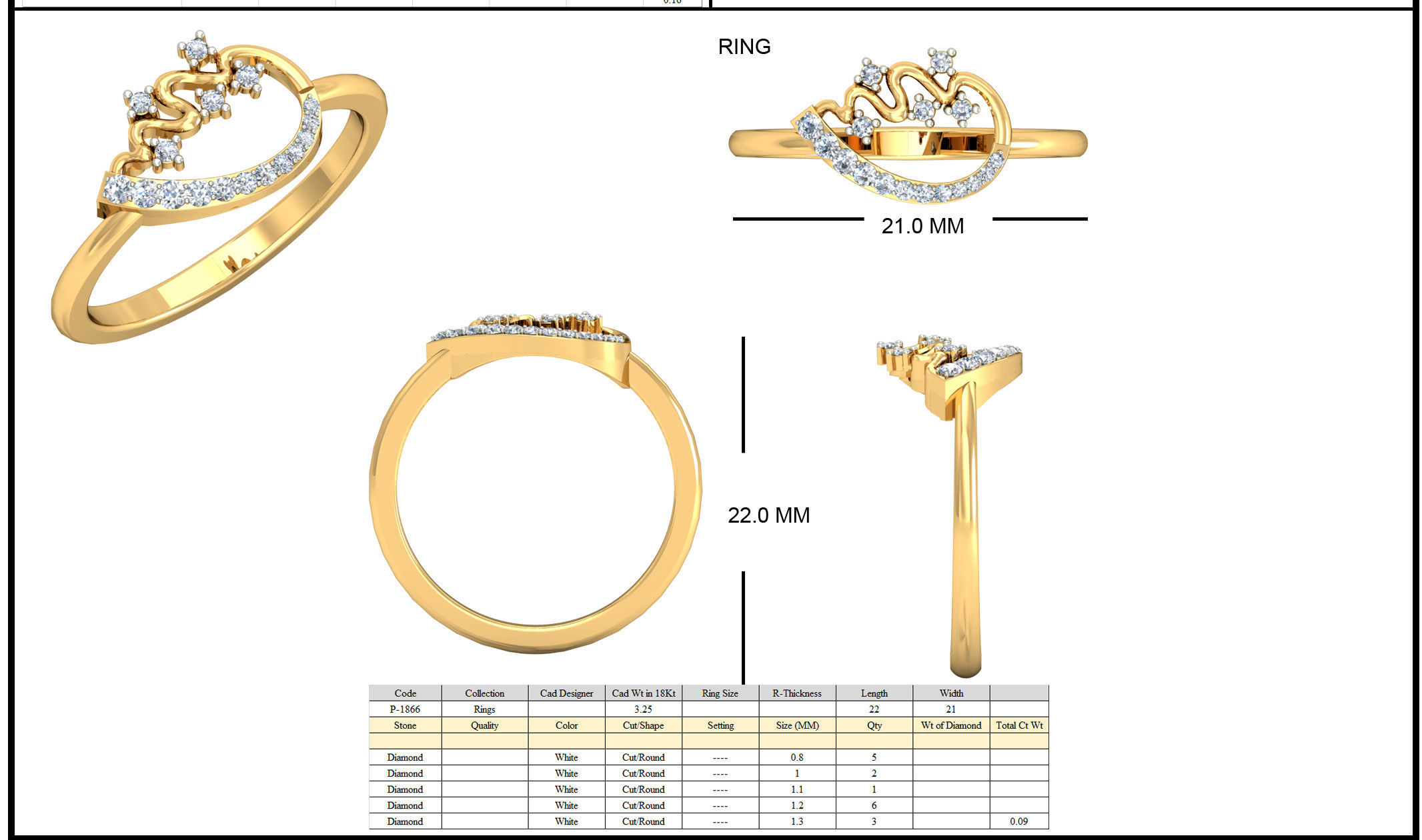 Ring - 1866 3D print model_5