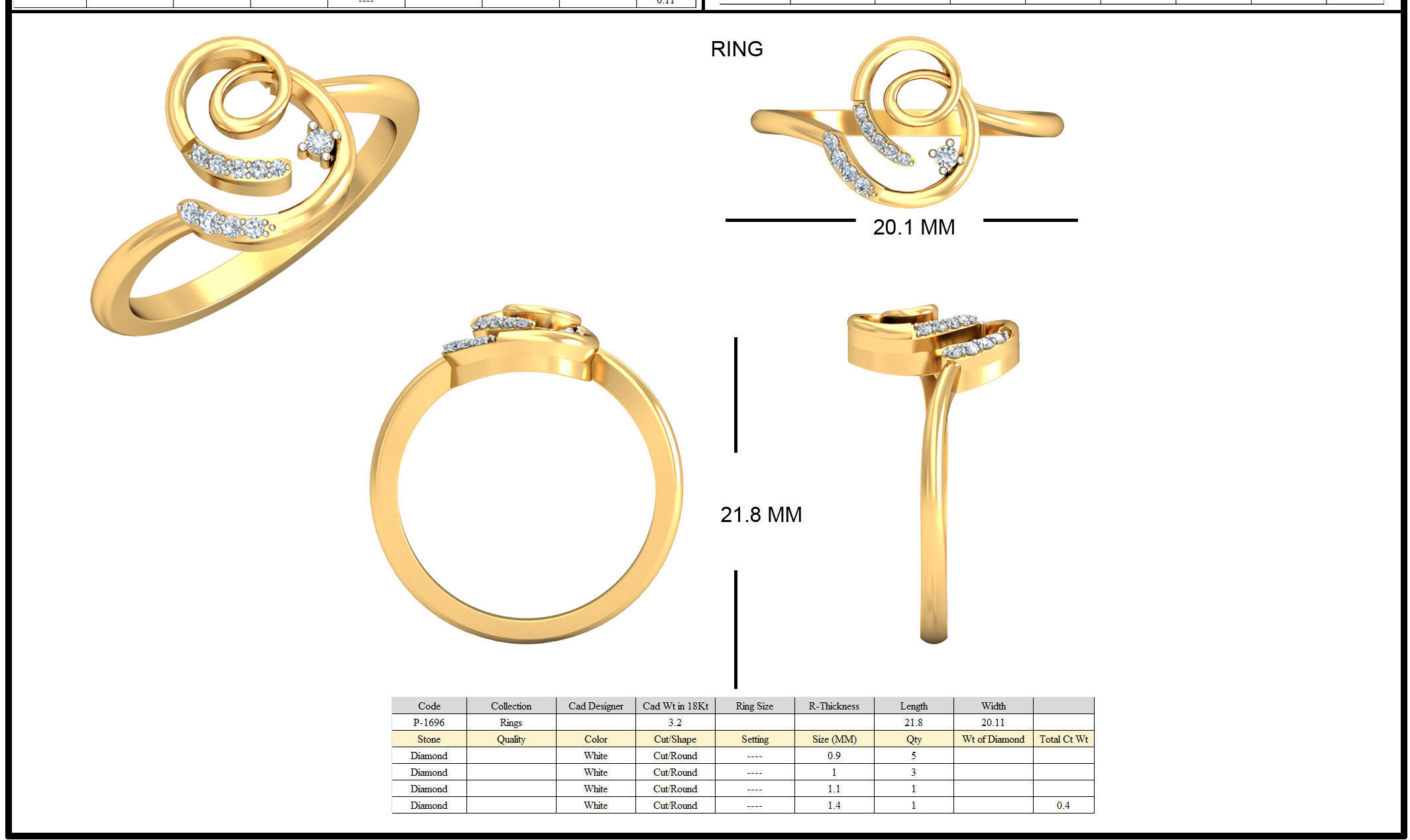 Ring - 1696 3D print model_5