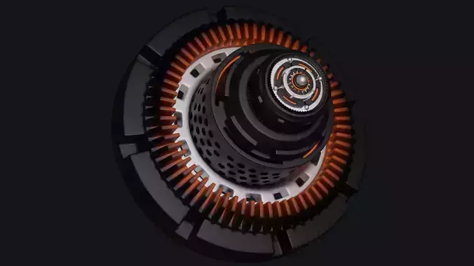 Mechanism orange and gear wheel