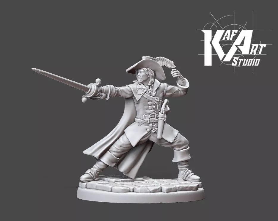 Musketeer - 35 mm scale 3D print model