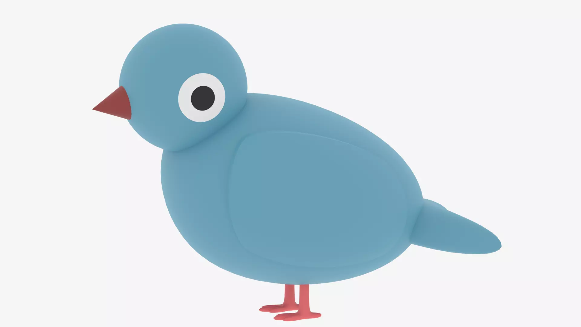Cartoon Cute Bird 3D model