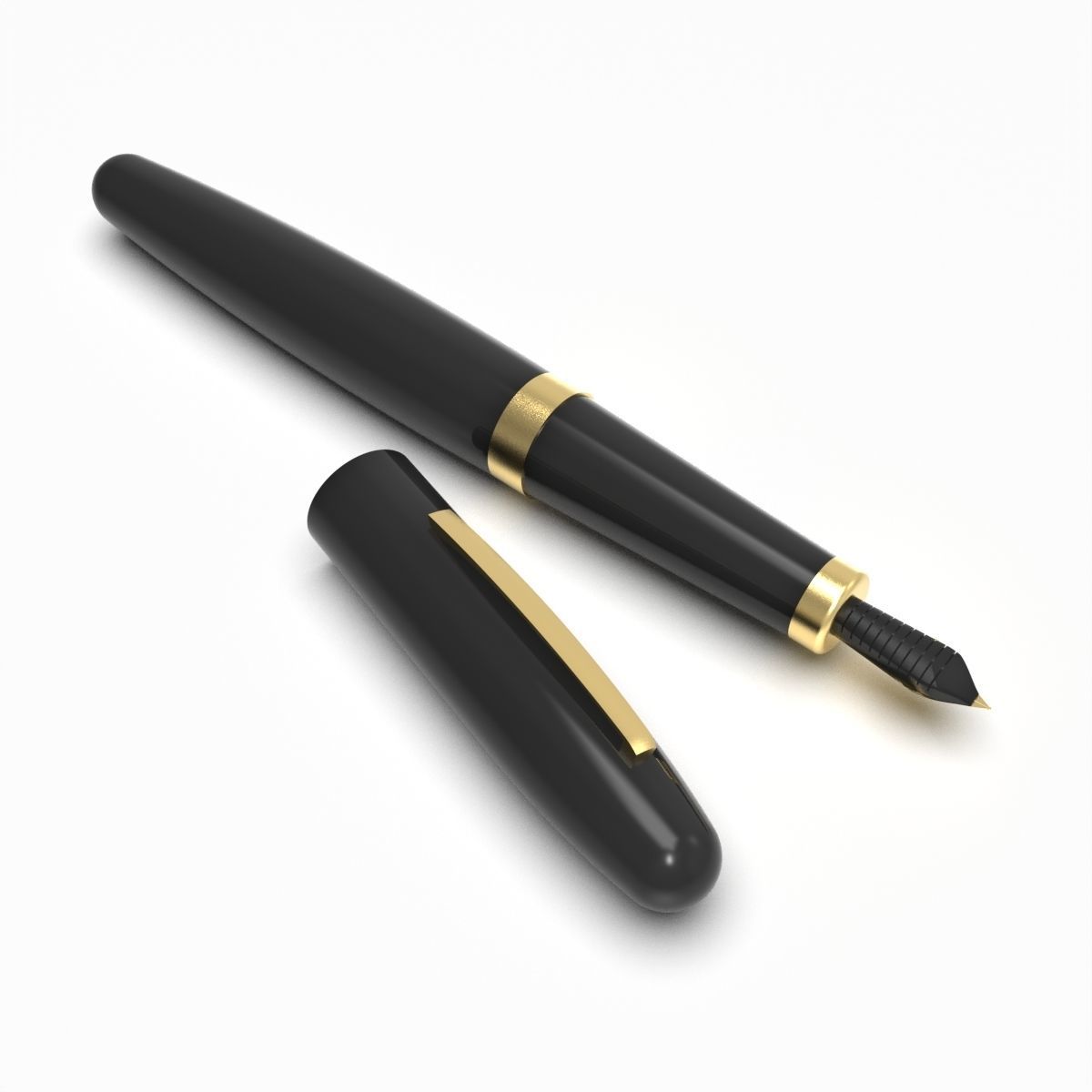 Fountain Pen 3D model_1