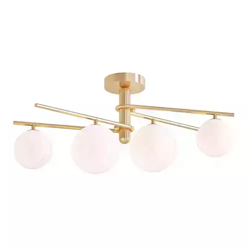LUISA gold ceiling light with four glass balls