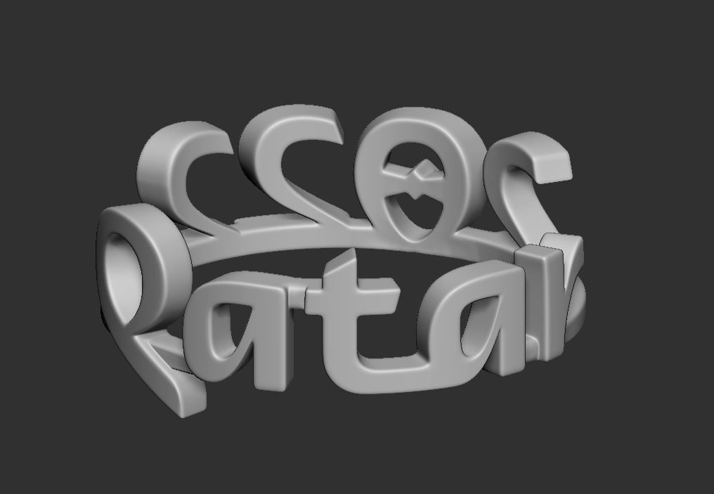 Qatar 2022 Ring 3D print model_3