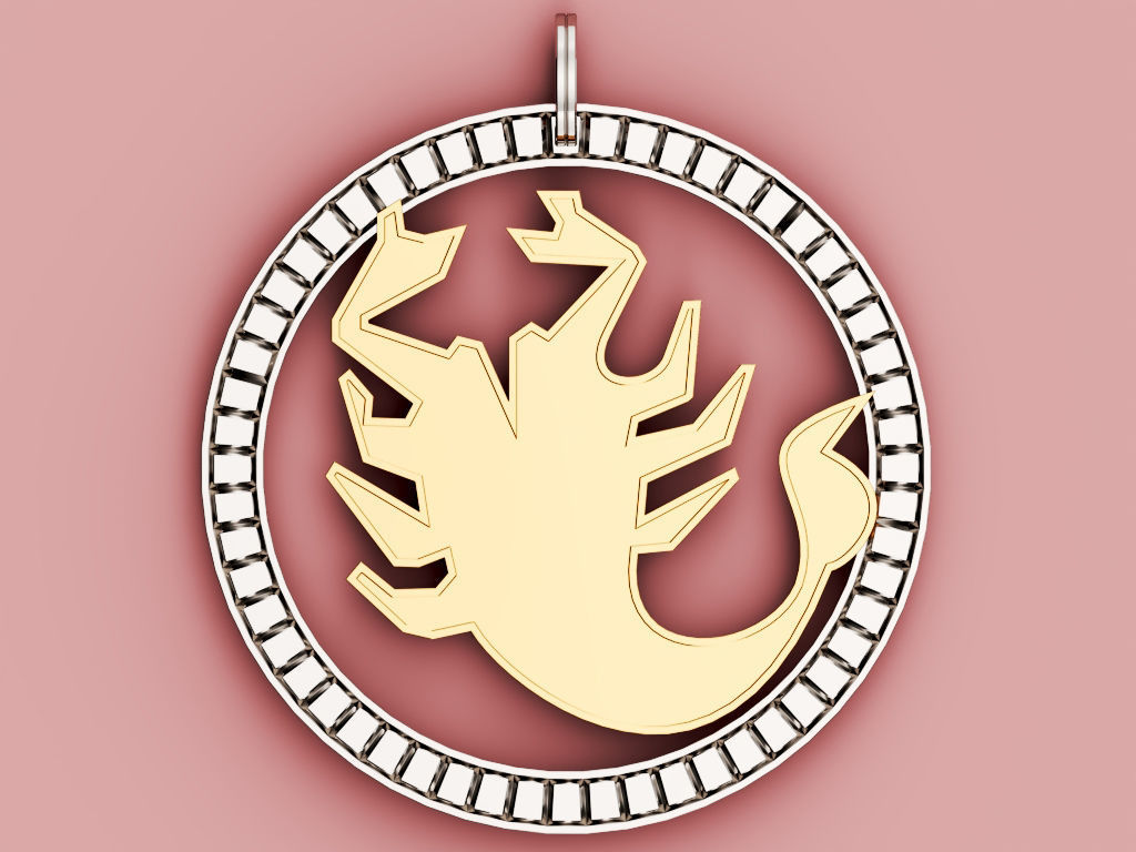 Scorpion Pendant 3D print model_2