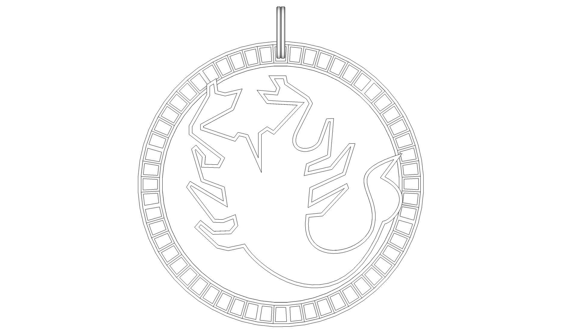 Scorpion Pendant 3D print model_5