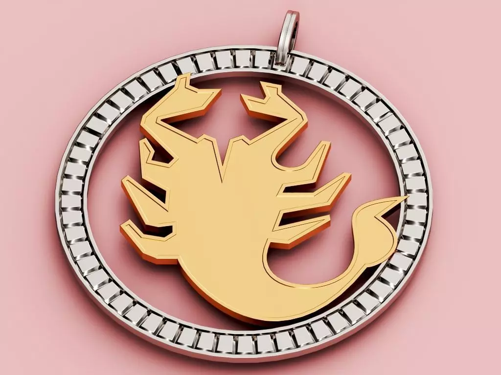 Scorpion Pendant 3D print model_0
