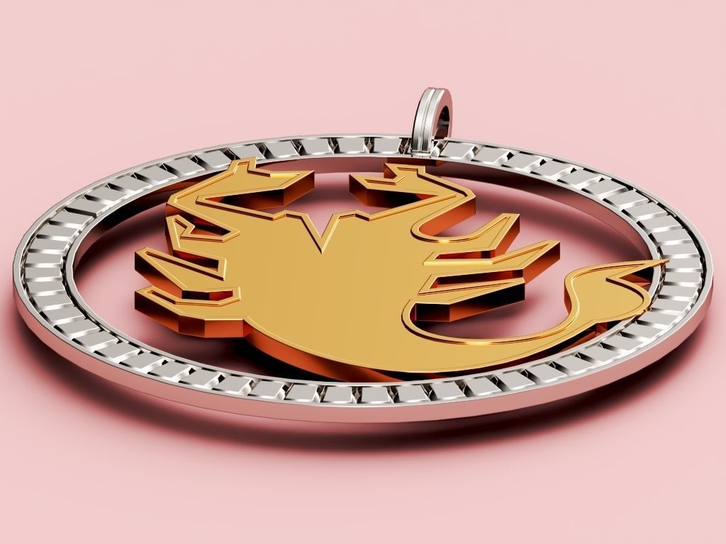Scorpion Pendant 3D print model_3