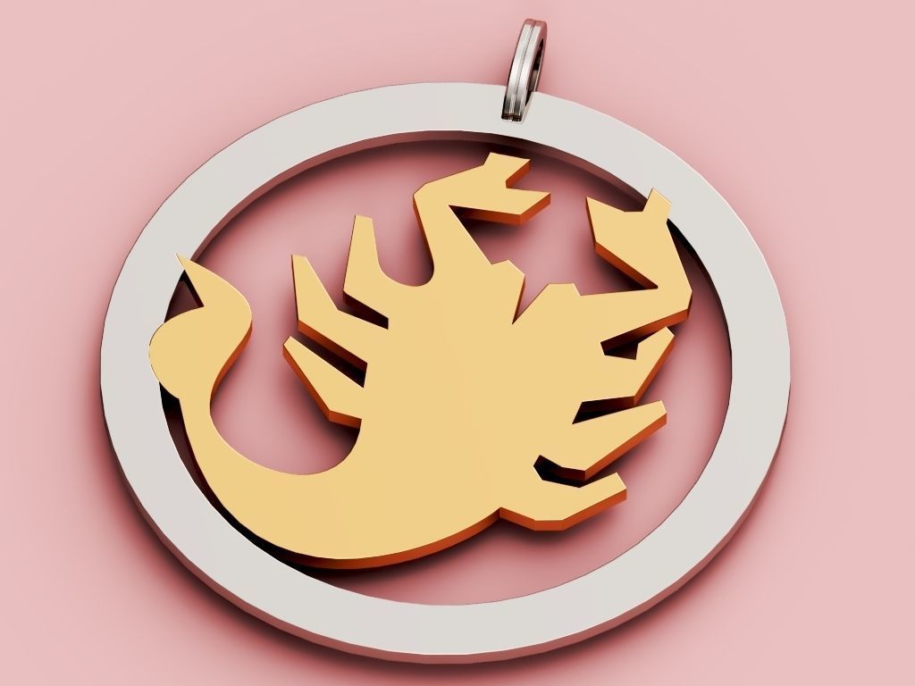 Scorpion Pendant 3D print model_1