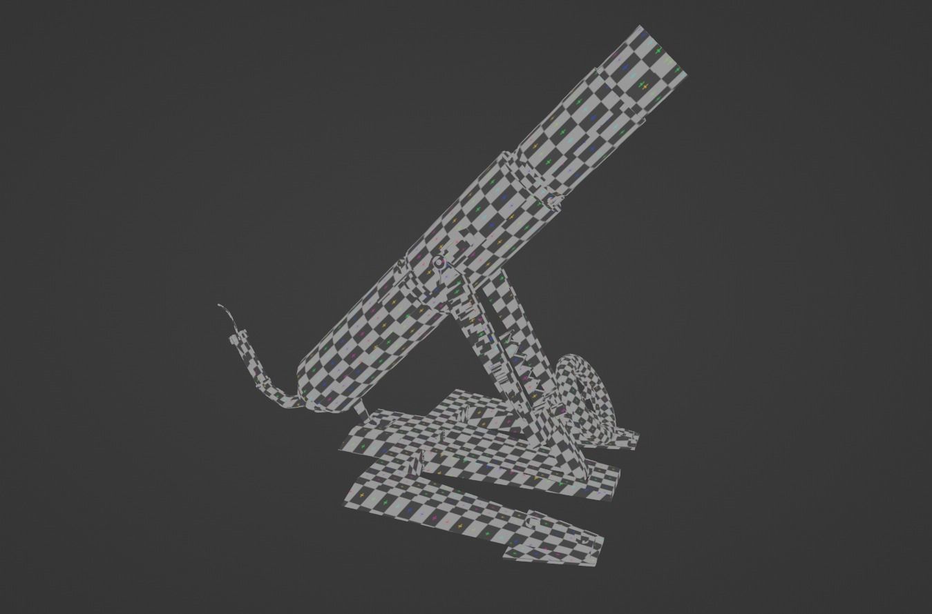 Homemade rocket launcher Low-poly 3D model_3