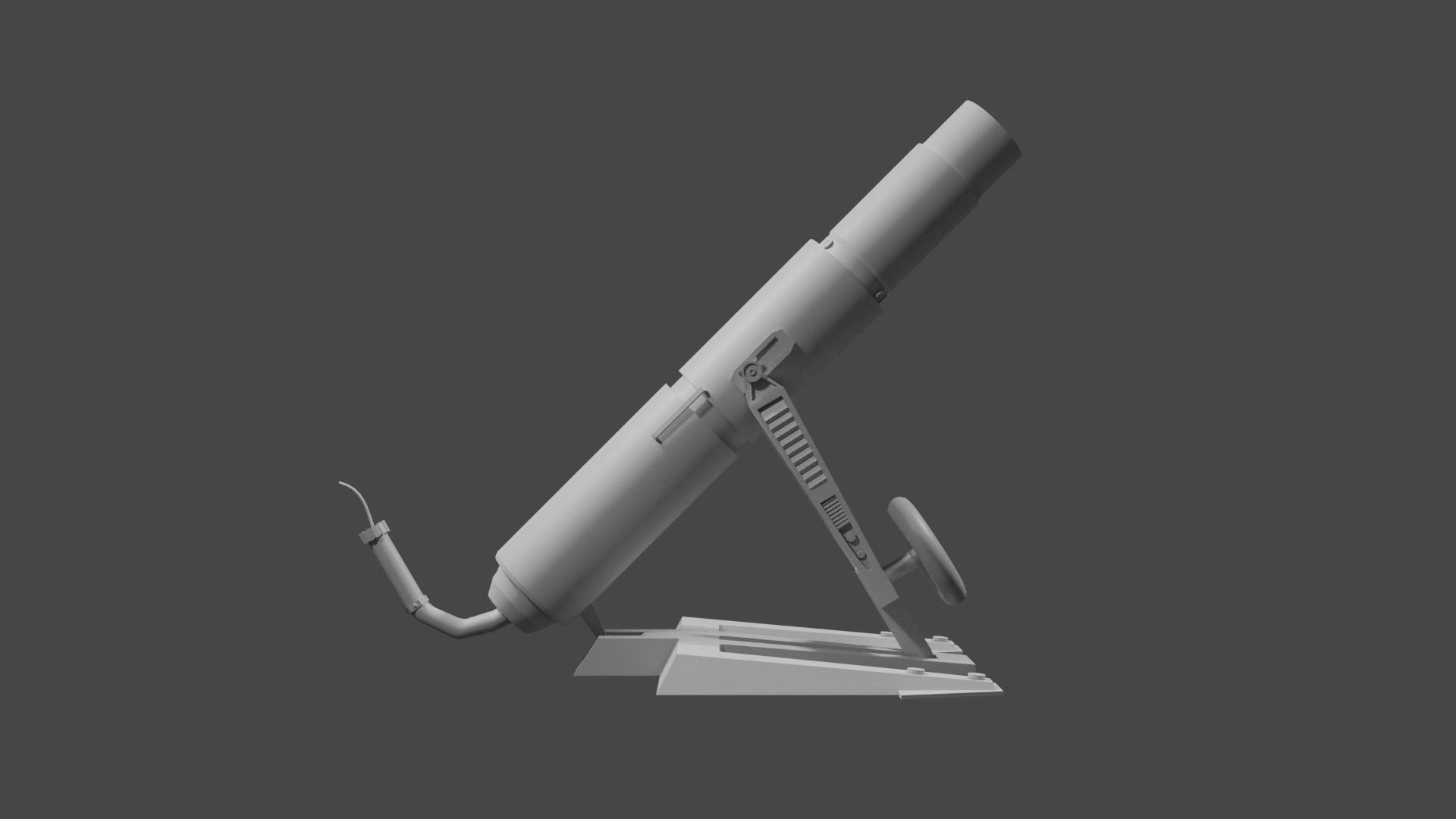 Homemade rocket launcher Low-poly 3D model_1