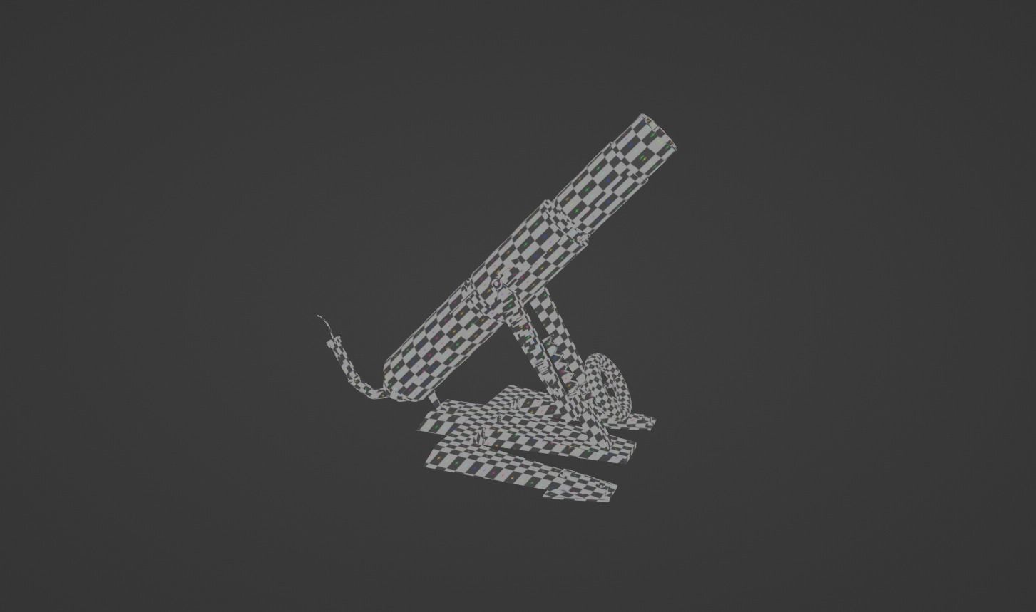 Homemade rocket launcher Low-poly 3D model_5