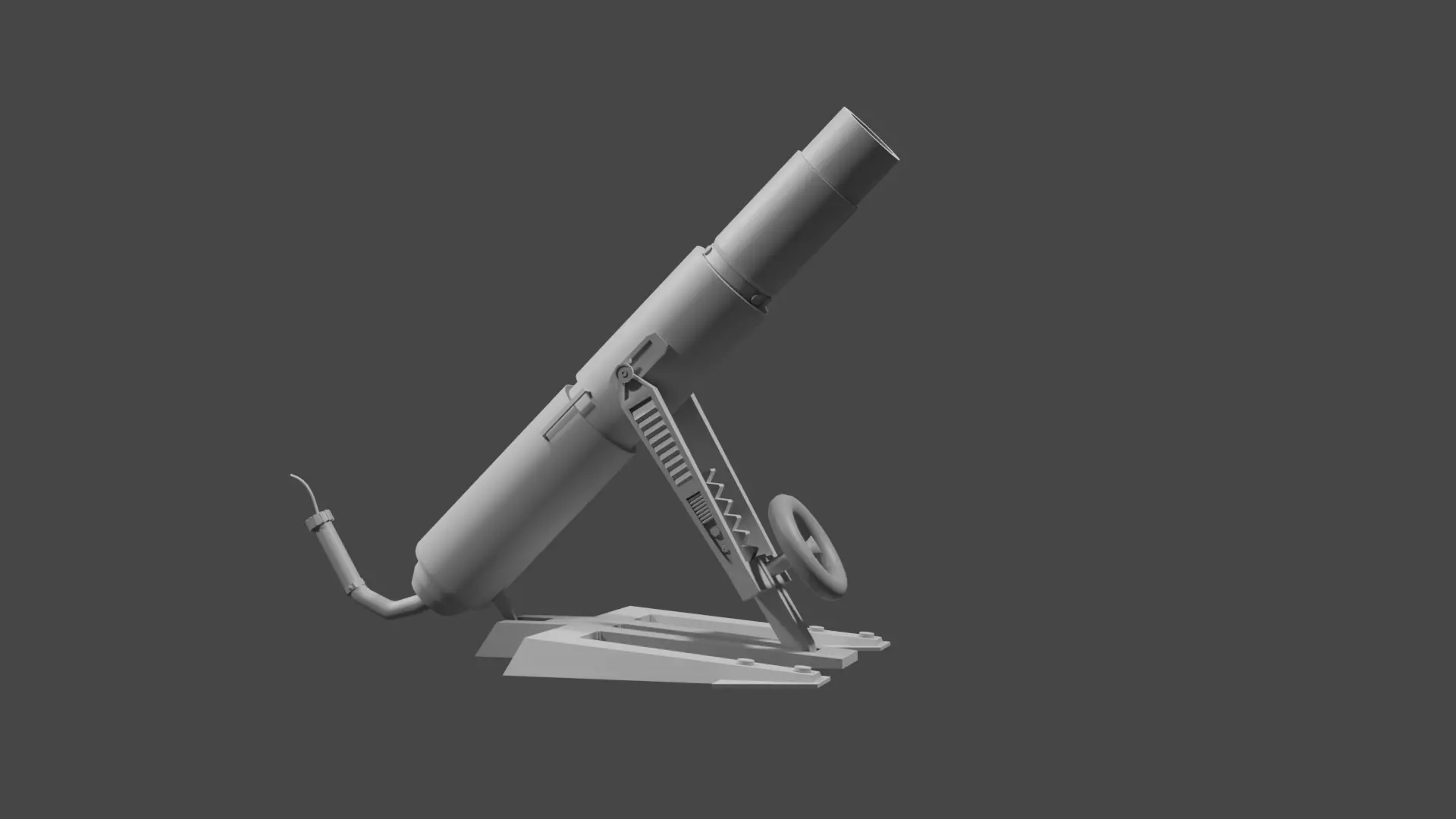 Homemade rocket launcher Low-poly 3D model_0